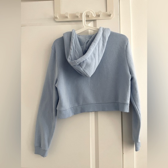 Cropped light blue zip-up jacket - Picture 2 of 2